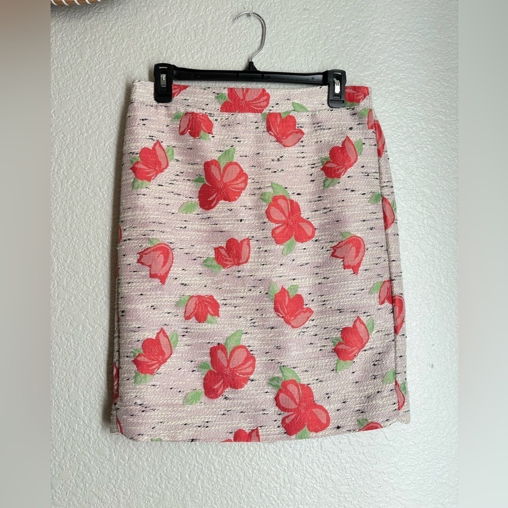 J. CREW BROCADE FLORAL MINI SKIRT